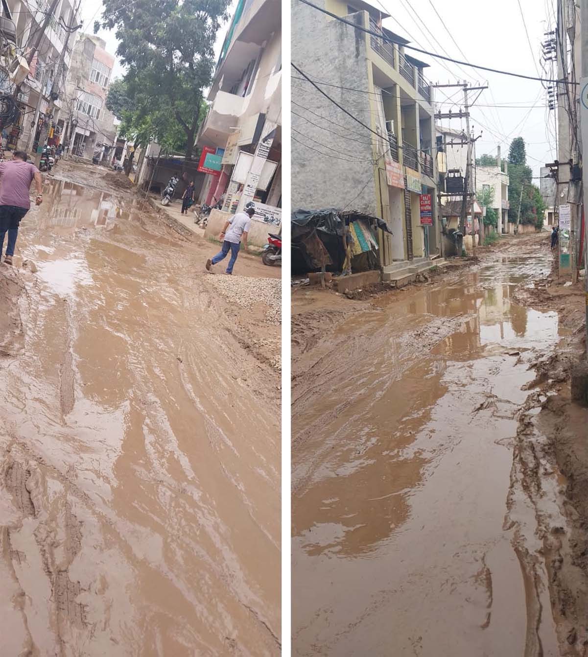 Demand to improve the poor condition of Nada Road.